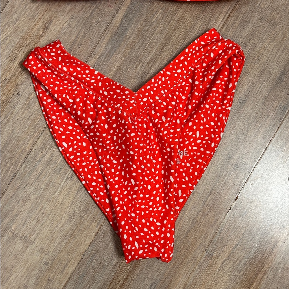 ONEONE KAMERON JESSE BIKINI Red Polka Dot Bikini Set triangle top retro pinup - Picture 5 of 12